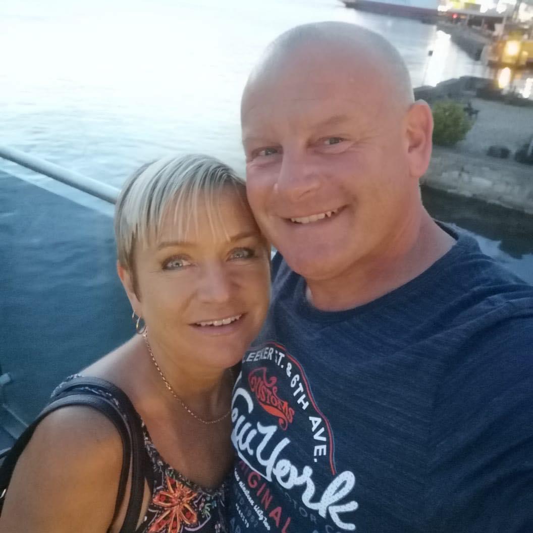 Simon Bull and his partner